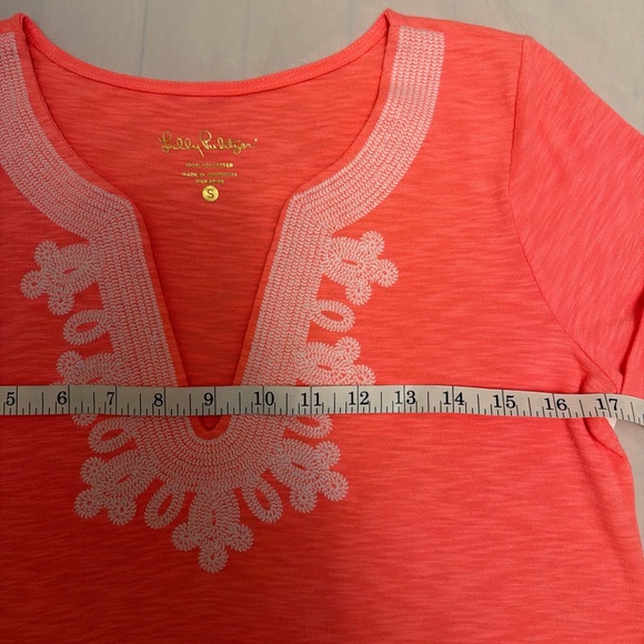 Lilly Pulitzer Coral Dress with Embroidered Detail - Picture 2 of 2